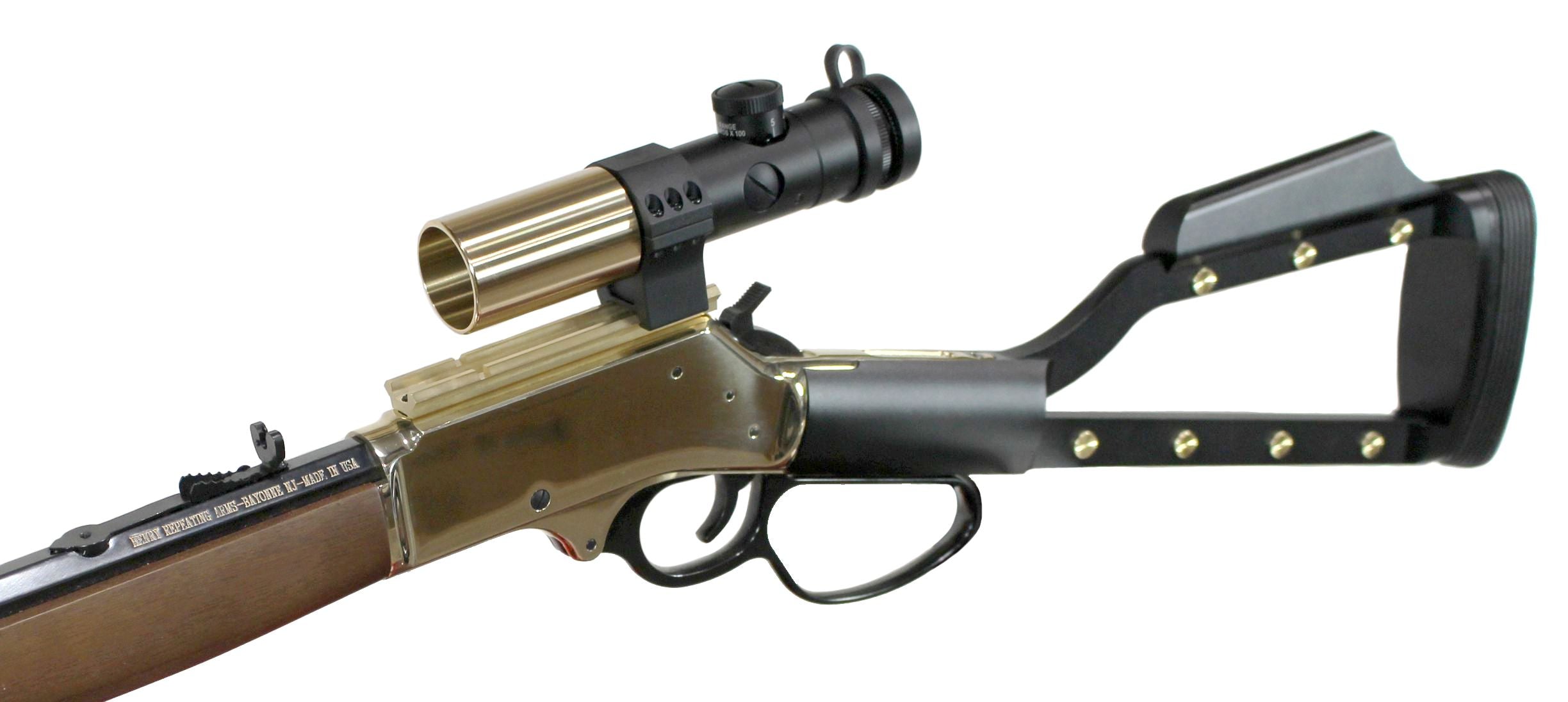 Brass Rifle Scope Mount For Henry Large Frame Rifles - Weaver 63B ...