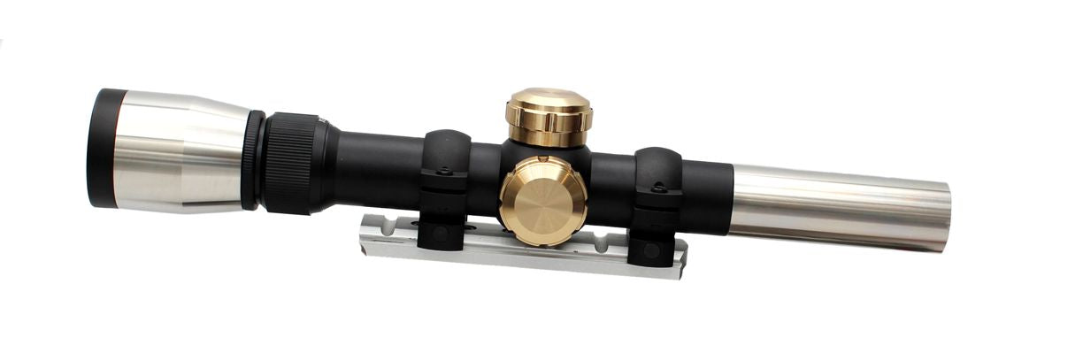 Stainless Steel & Brass Rifle Scope – 1895 Scopes